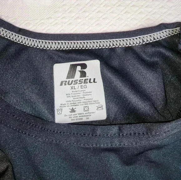 Russell Performance bike shorts and crew t-shirt.  NOS NWT black Size XL - Picture 6 of 10